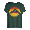 Retro Mountain Sunset Vintage Landschaft T-Shirt