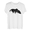 Bär Wald Natur Landschaft Silhouette Minimalismus Tier T-Shirt