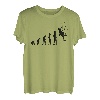 Kletterer Bergsteiger Evolution Kletterwand Kletterhalle T-Shirt