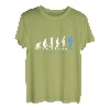 Wanderer Evolution Wandern Wanderlust Bergsteigen Geschenk T-Shirt