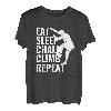 Eat Sleep Chalk Climb Repeat Seilkletterer Bouldern T-Shirt