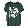 Eat Sleep Chalk Climb Repeat Seilkletterer Bouldern T-Shirt