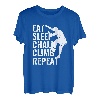 Eat Sleep Chalk Climb Repeat Seilkletterer Bouldern T-Shirt