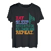 Eat Sleep Mountain Climbing Repeat Bouldern Kletterer T-Shirt
