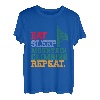 Eat Sleep Mountain Climbing Repeat Bouldern Kletterer T-Shirt