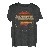 Retro Sonnenuntergang Vögel Bergsteiger Wanderrucksack Camp T-Shirt