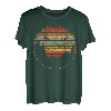 Retro Sonnenuntergang Vögel Bergsteiger Wanderrucksack Camp T-Shirt