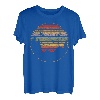 Retro Sonnenuntergang Vögel Bergsteiger Wanderrucksack Camp T-Shirt