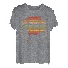 Retro Sonnenuntergang Vögel Bergsteiger Wanderrucksack Camp T-Shirt