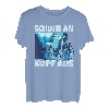 Wanderschuhe An Kopf Aus Bergtour Wanderer T-Shirt