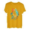 Wanderer Splash Art Berge Wanderung Bergsteiger Retro Natur T-Shirt