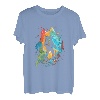 Wanderer Splash Art Berge Wanderung Bergsteiger Retro Natur T-Shirt