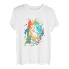 Wanderer Splash Art Berge Wanderung Bergsteiger Retro Natur T-Shirt