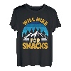 Wanderer lustig Bergfan Will Hike for Snacks Wanderlust T-Shirt