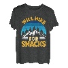 Wanderer lustig Bergfan Will Hike for Snacks Wanderlust T-Shirt