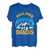 Wanderer lustig Bergfan Will Hike for Snacks Wanderlust T-Shirt