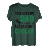 Herren Der Vater umarmt den Felsen wie ein normaler Vater, aber ein coolerer Kletterer T-Shirt