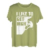 I Like To Get High Bouldering, Bergsteigen, Klettern T-Shirt