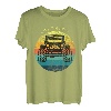 Colorado Hapfox Truck Amerikanische Flagge und Berge T-Shirt