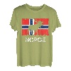 Norwegische Flagge Elch Norwegen Norge T-Shirt