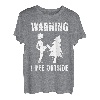 Naturburschen I pee Outside Wandern lustig Berge Wanderer T-Shirt