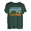 Bergsteiger lustig Peeing outside Naturburschen Bergfan T-Shirt