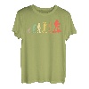 Retro Wandern Evolution Geschenk für Wanderer & Bergsteiger T-Shirt