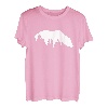 Bär Wald Natur Landschaft Silhouette Minimalismus Tier T-Shirt