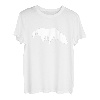 Bär Wald Natur Landschaft Silhouette Minimalismus Tier T-Shirt
