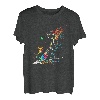 Skitour Splash Art Retro Skitouren Tourengeher Skifahrer T-Shirt