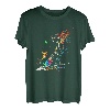 Skitour Splash Art Retro Skitouren Tourengeher Skifahrer T-Shirt