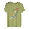 Skitour Splash Art Retro Skitouren Tourengeher Skifahrer T-Shirt