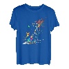 Skitour Splash Art Retro Skitouren Tourengeher Skifahrer T-Shirt