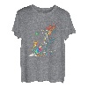 Skitour Splash Art Retro Skitouren Tourengeher Skifahrer T-Shirt