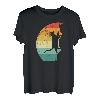 Klettern Bergsteiger Katze Retro Vintage T-Shirt
