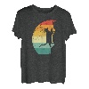 Klettern Bergsteiger Katze Retro Vintage T-Shirt