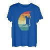 Klettern Bergsteiger Katze Retro Vintage T-Shirt