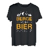 Berge und Bier Darum bin ich hier Skiurlaub Berg Skifahren T-Shirt
