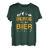 Berge und Bier Darum bin ich hier Skiurlaub Berg Skifahren T-Shirt