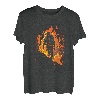 Wanderer in Flammen Trekking Retro Berge Wander Bergsteiger T-Shirt