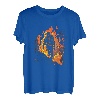 Wanderer in Flammen Trekking Retro Berge Wander Bergsteiger T-Shirt