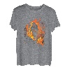 Wanderer in Flammen Trekking Retro Berge Wander Bergsteiger T-Shirt