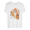 Wanderer in Flammen Trekking Retro Berge Wander Bergsteiger T-Shirt