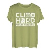Climb Hard Send Harder Seilkletterer Bouldern T-Shirt