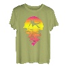 Sunset Retro 80er Jahre Pink Klettern Bouldern Kletterwandern T-Shirt