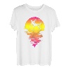 Sunset Retro 80er Jahre Pink Klettern Bouldern Kletterwandern T-Shirt