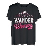 Wander Women Damen Mädchen Berge Bergsteiger Wandern T-Shirt