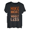 Hike More Worry Less Bergsteiger Gelände Wandern Wandern T-Shirt