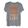 Hike More Worry Less Bergsteiger Gelände Wandern Wandern T-Shirt