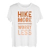 Hike More Worry Less Bergsteiger Gelände Wandern Wandern T-Shirt